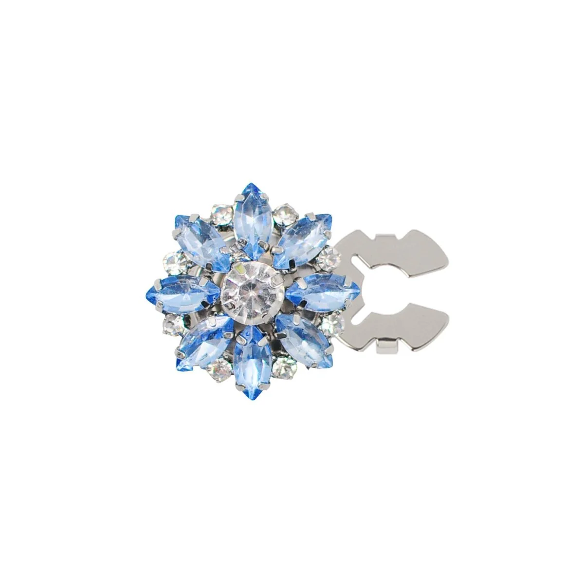 Rhinestone Button Covers | Crystal Flower Decorative Clips(MAC359) - Image 51