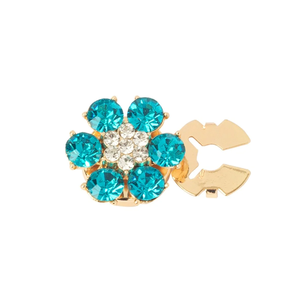 Rhinestone Button Covers | Crystal Flower Decorative Clips(MAC359) - Image 54