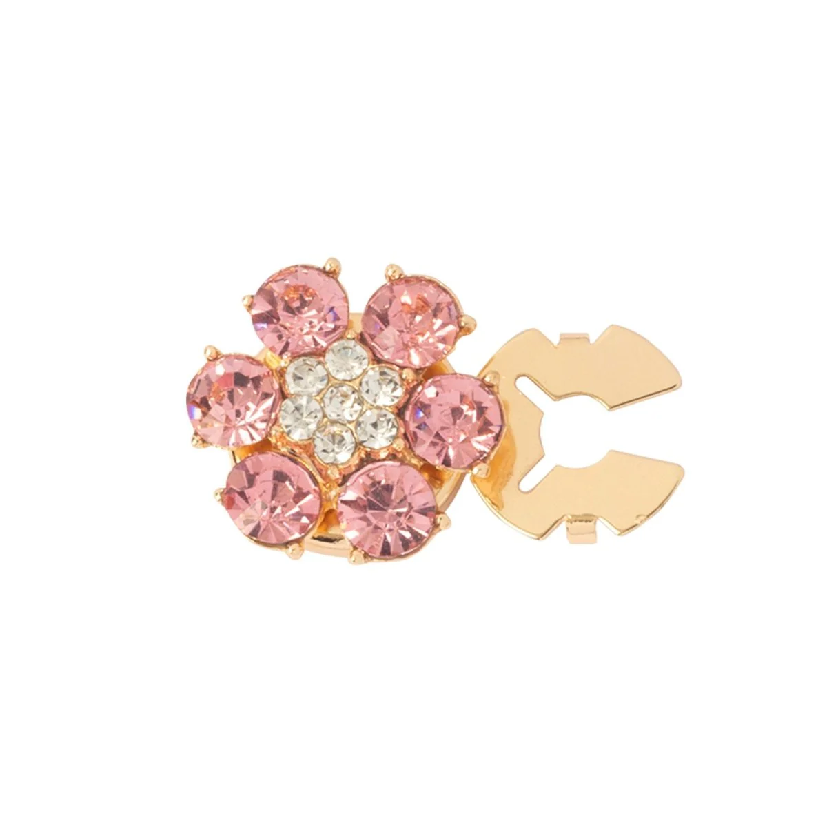 Rhinestone Button Covers | Crystal Flower Decorative Clips(MAC359) - Image 55