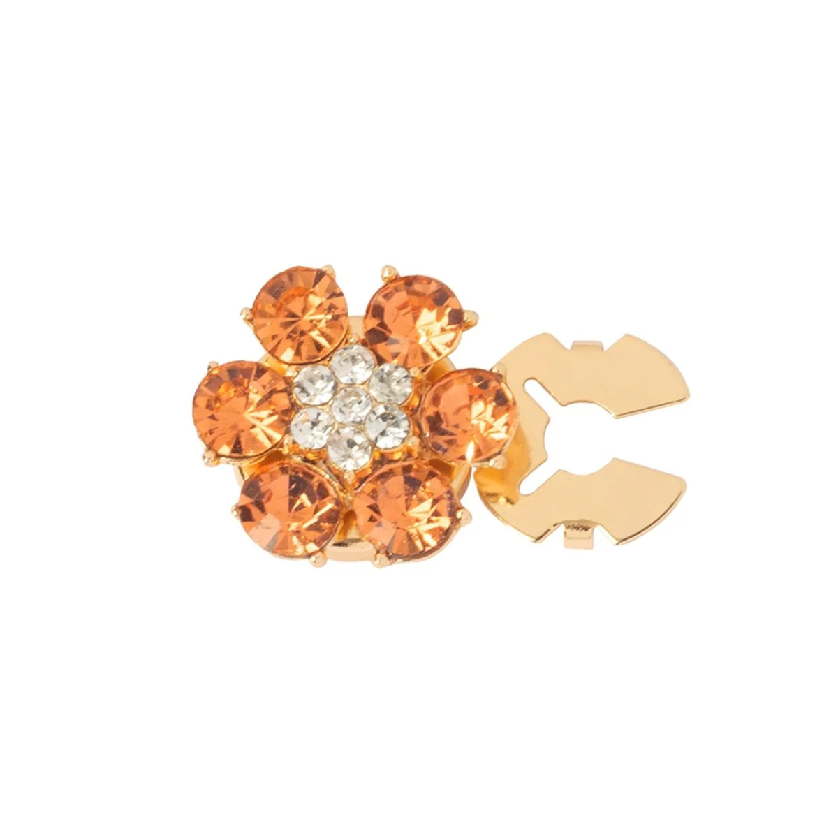 Rhinestone Button Covers | Crystal Flower Decorative Clips(MAC359) - Image 56