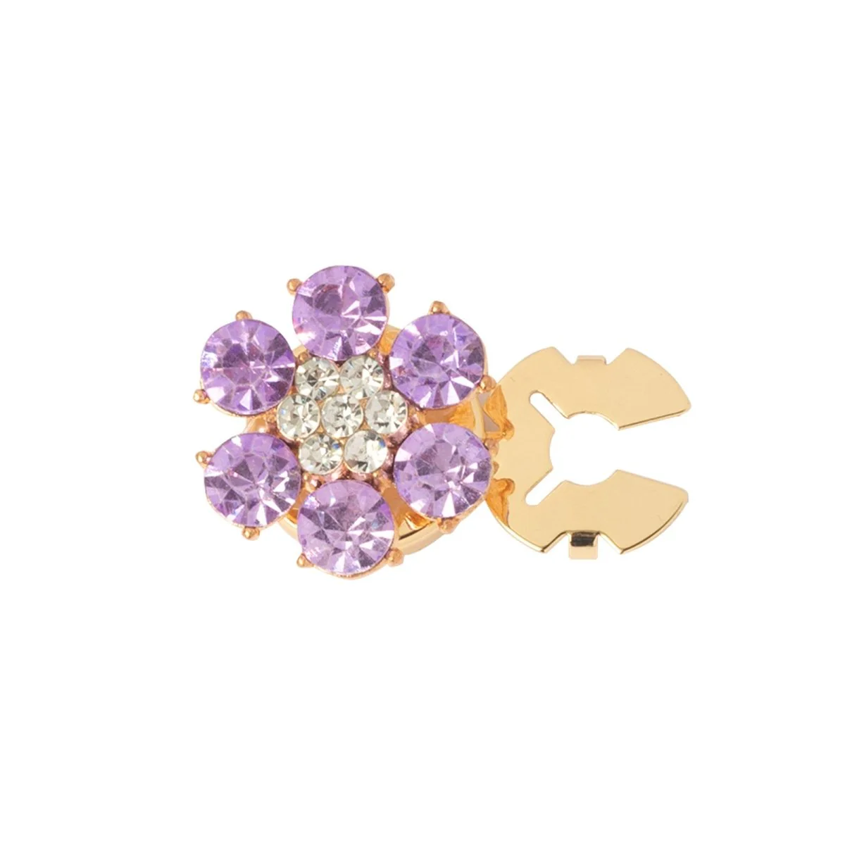Rhinestone Button Covers | Crystal Flower Decorative Clips(MAC359) - Image 58