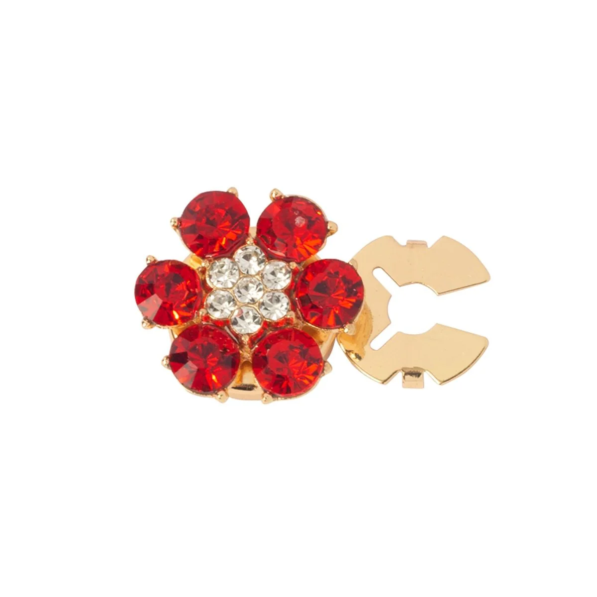 Rhinestone Button Covers | Crystal Flower Decorative Clips(MAC359) - Image 59