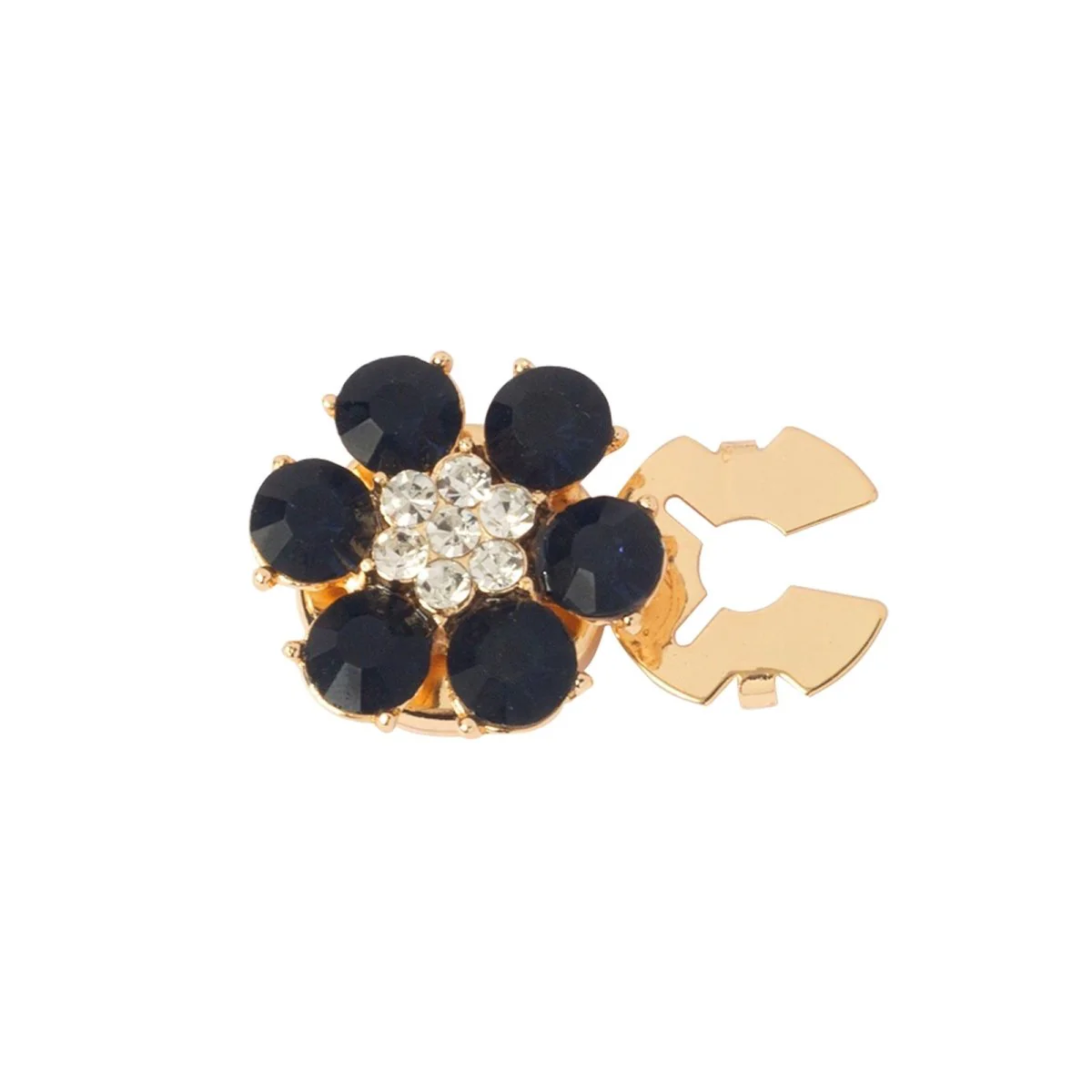 Rhinestone Button Covers | Crystal Flower Decorative Clips(MAC359) - Image 60