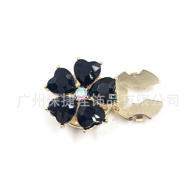Rhinestone Button Covers | Crystal Flower Decorative Clips(MAC359) - Image 65