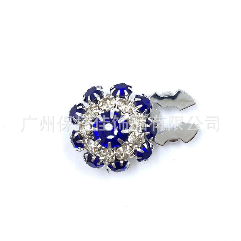 Rhinestone Button Covers | Crystal Flower Decorative Clips(MAC359) - Image 7
