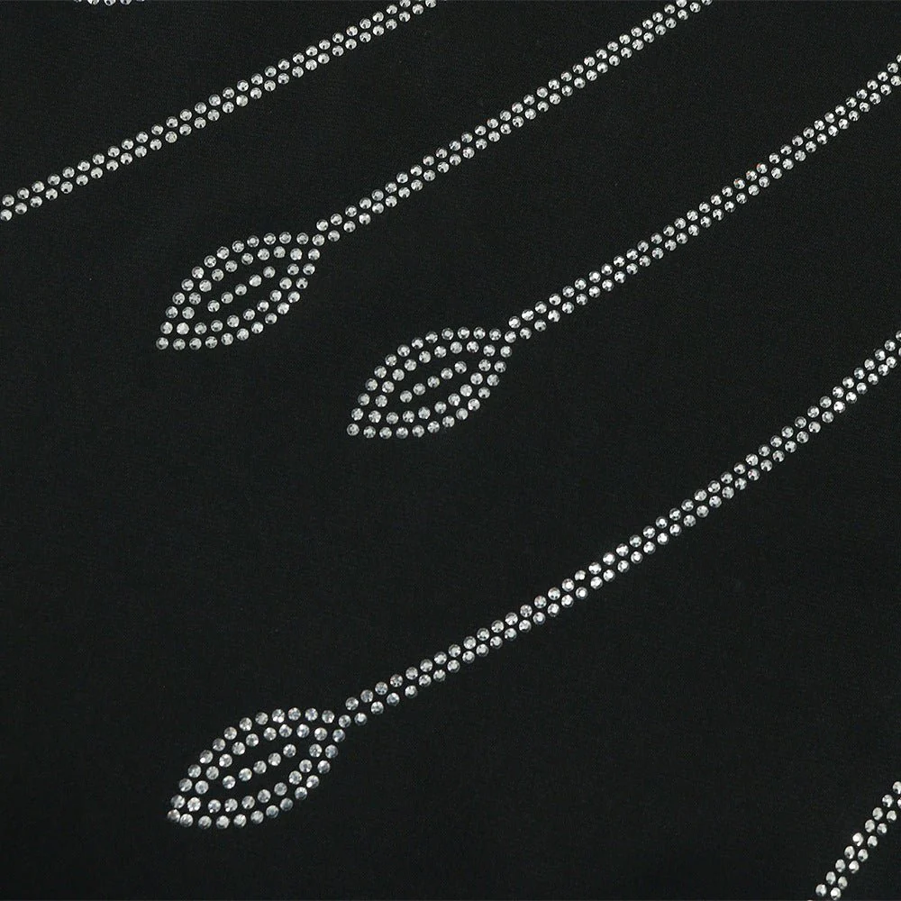 Rhinestone Embellished Butterfly Sleeve Abaya | Art Deco Kaftan Gown (MA374) - Image 10