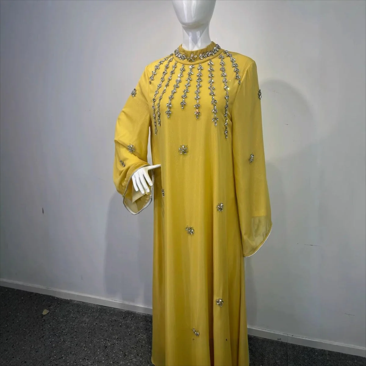Rhinestone Scatter Batwing Abaya (MA419) - Image 2
