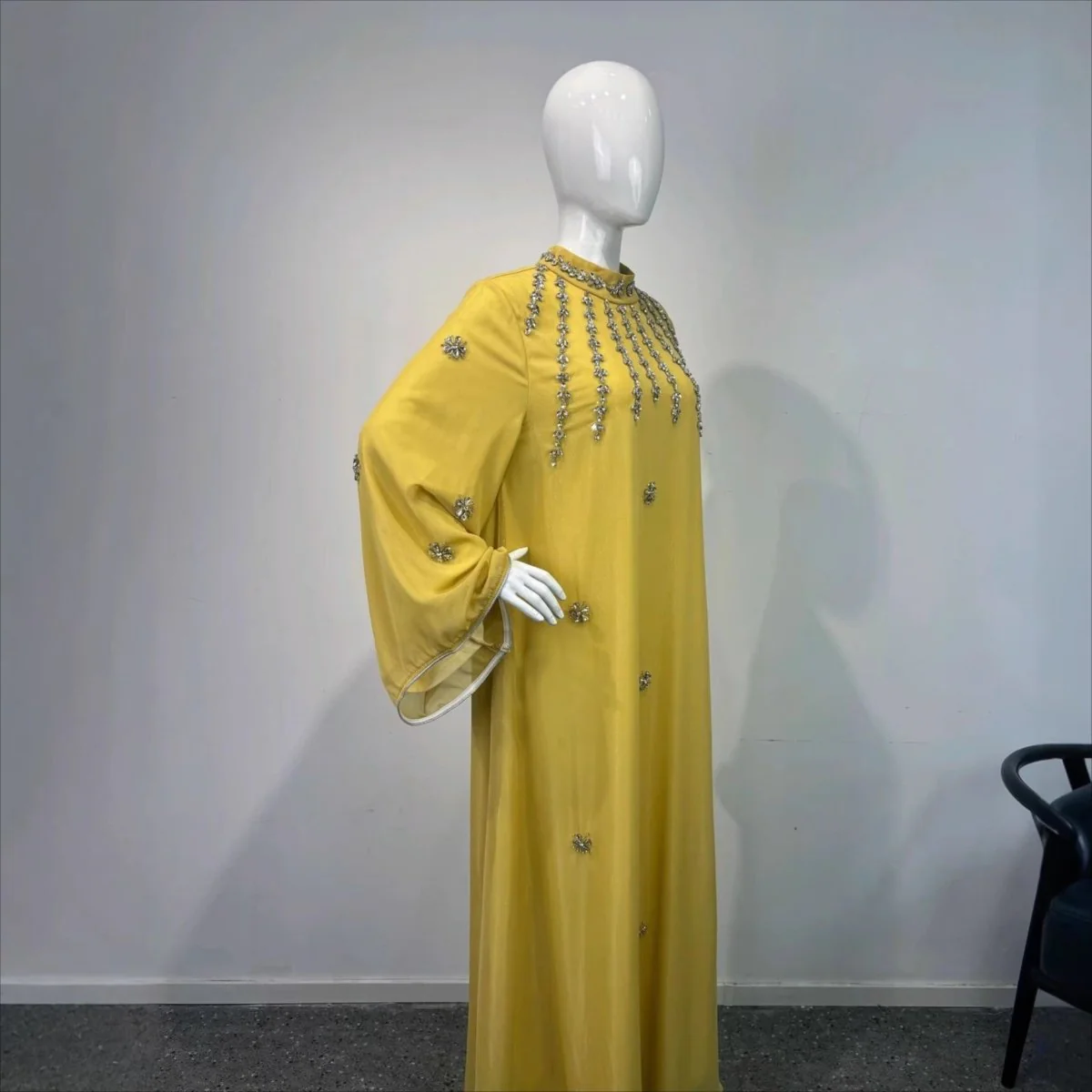 Rhinestone Scatter Batwing Abaya (MA419) - Image 3