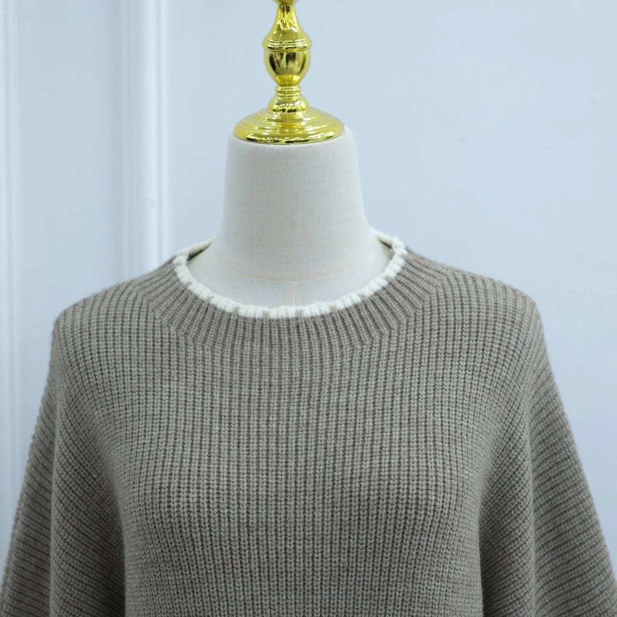 Ribbed Knit Sweater & Skirt Set with Contrast Trim (MS301) - Image 12