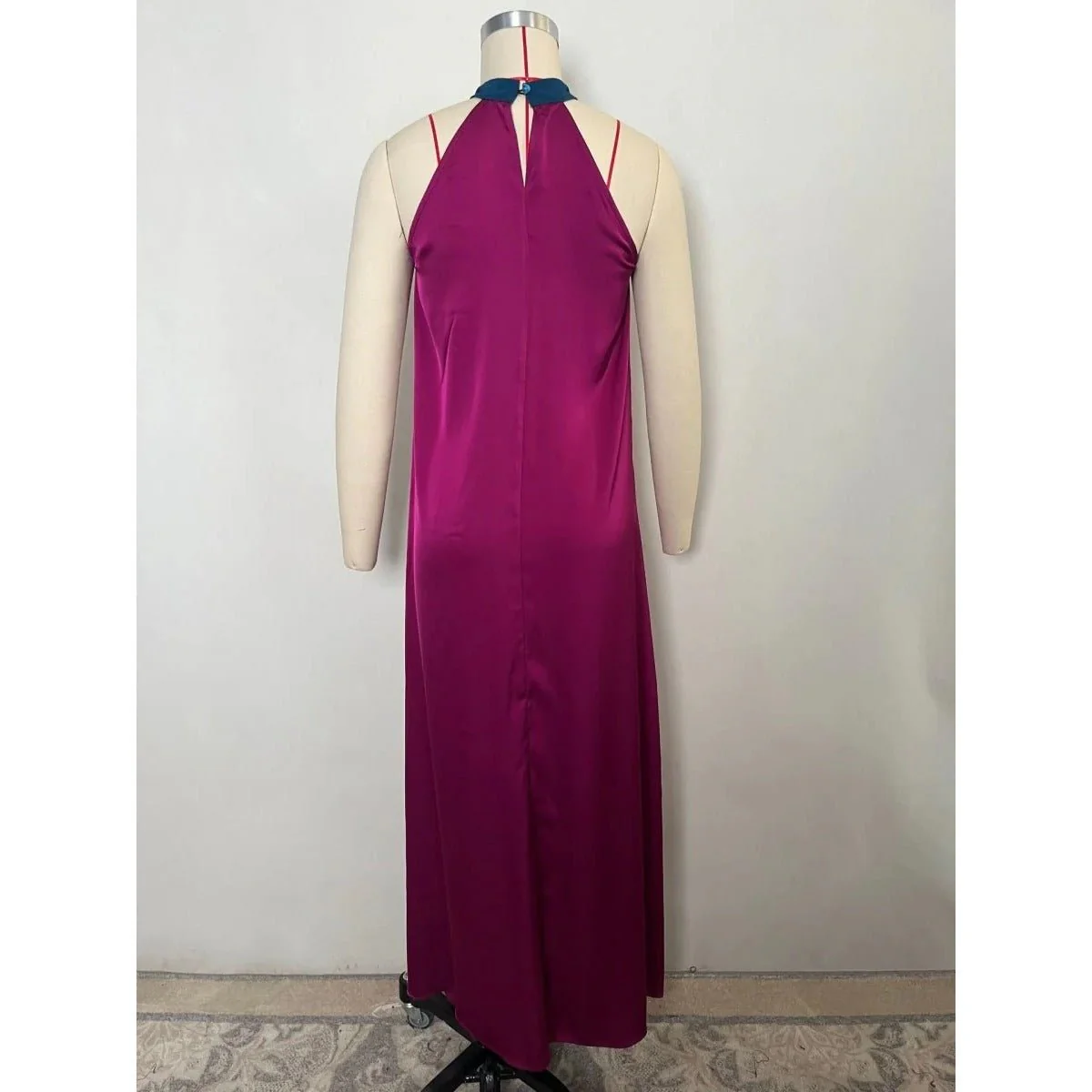 Rose Purple Luxury Feather-Embellished Abaya Dress Two-Piece Set with Crystal & Bead Details (MOA159) - Image 18