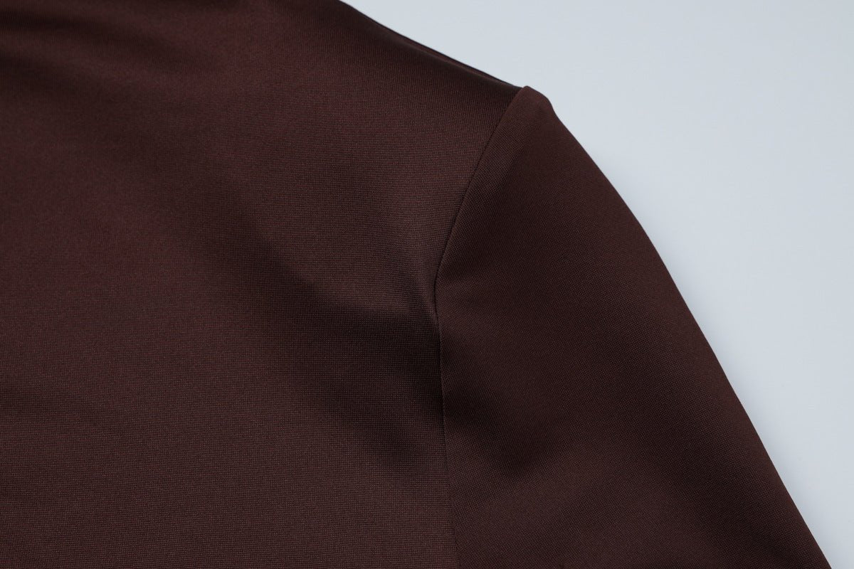 Ruched Bodycon Gown with Metal Hardware | High Neck Modal Maxi Dress(MS233) - Image 19