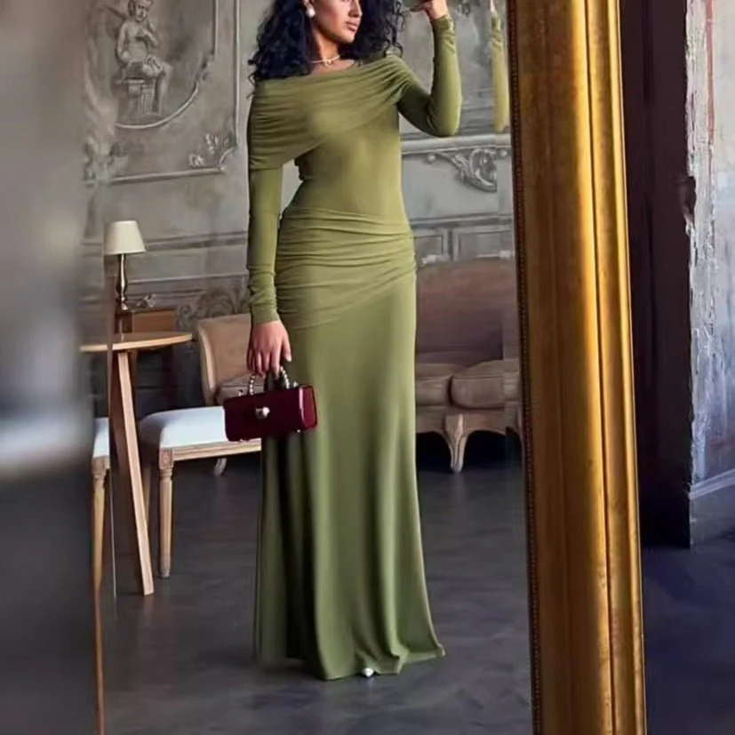 Ruched Bodycon Maxi Dress(MS219) - Image 3