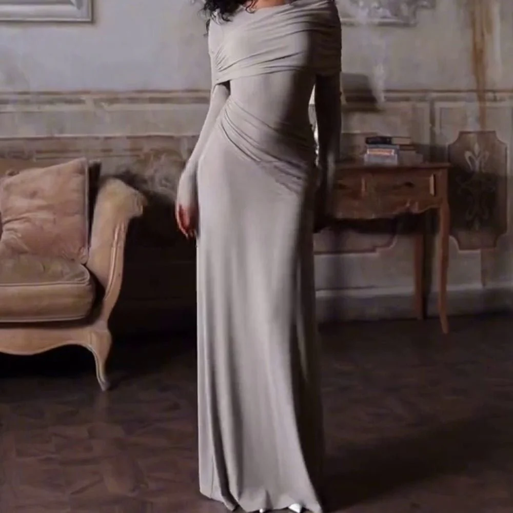 Ruched Bodycon Maxi Dress(MS219) - Image 5