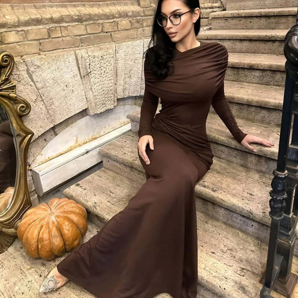 Ruched Bodycon Maxi Dress(MS219) - Image 9