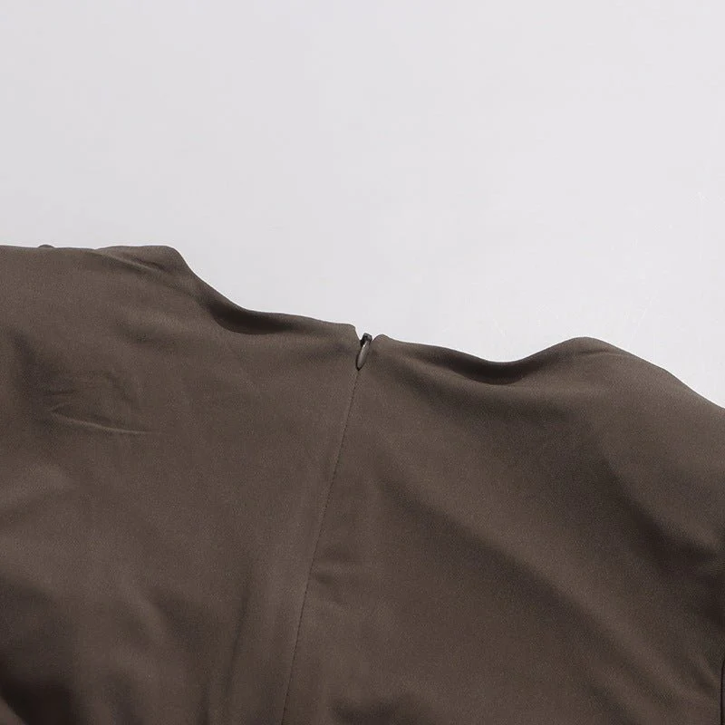 Ruched Dress with Braided Cutout Waist (MS345) - Image 15