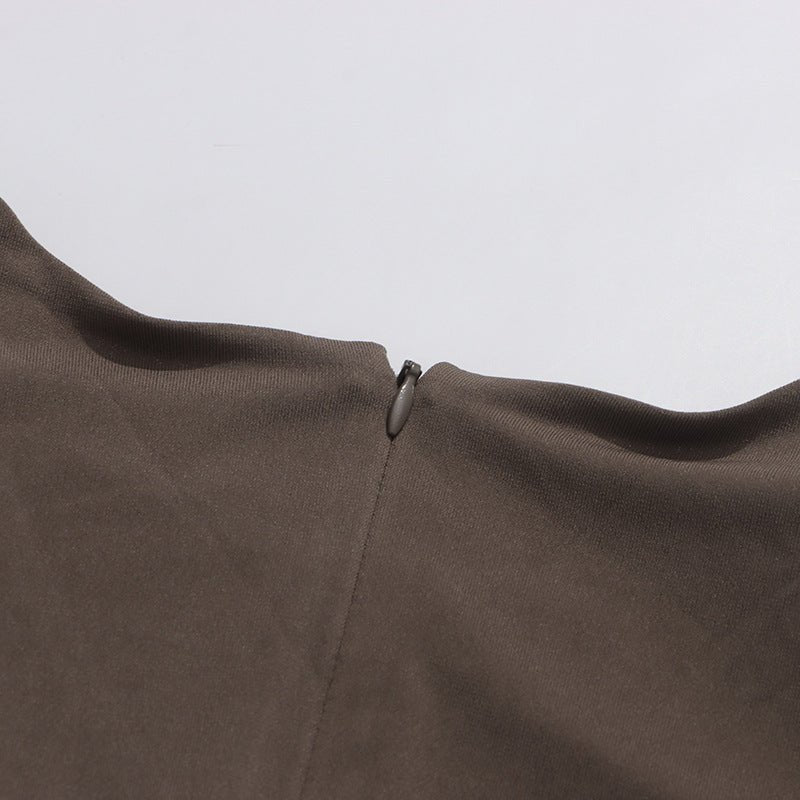 Ruched Dress with Braided Cutout Waist (MS345) - Image 16