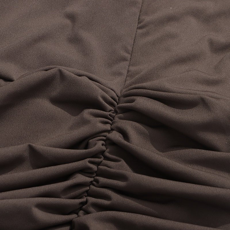 Ruched Dress with Braided Cutout Waist (MS345) - Image 17