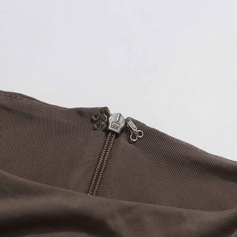 Ruched Dress with Braided Cutout Waist (MS345) - Image 8