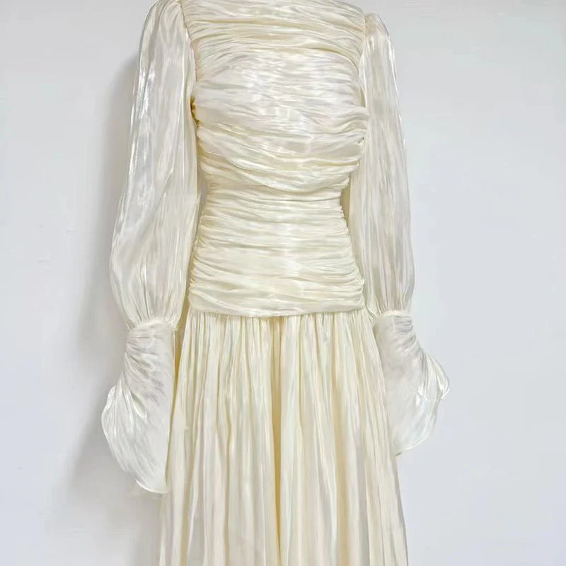 Ruched High Neck Evening Gown(MS221) - Image 10