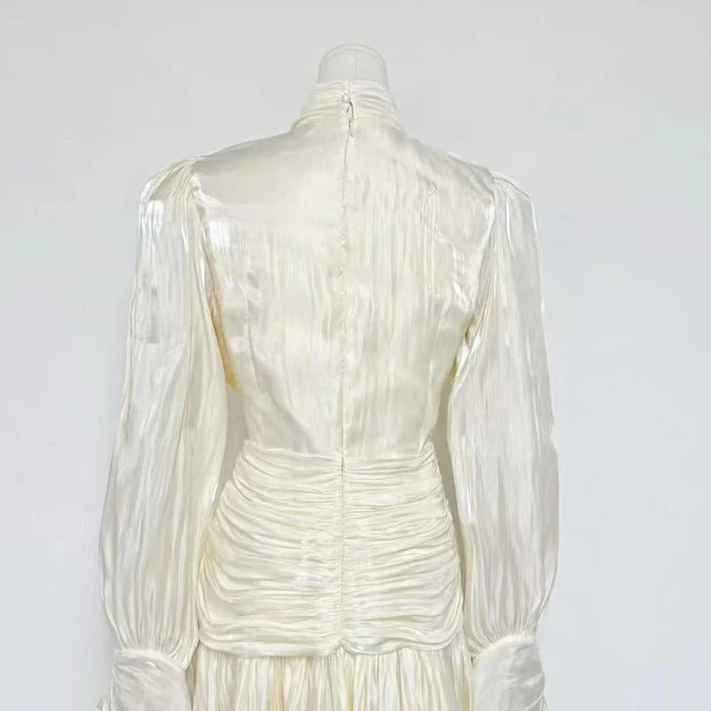 Ruched High Neck Evening Gown(MS221) - Image 12