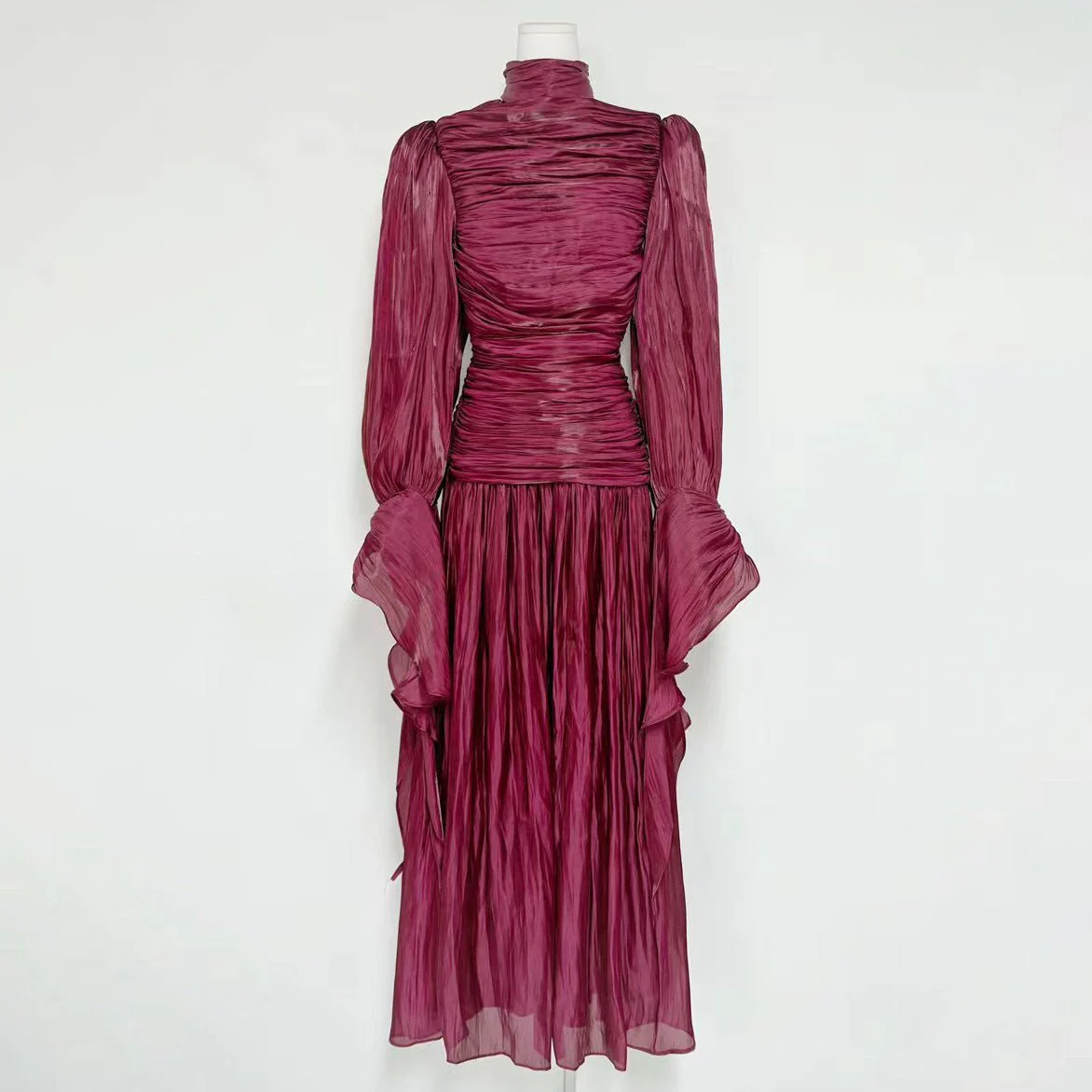 Ruched High Neck Evening Gown(MS221) - Image 5
