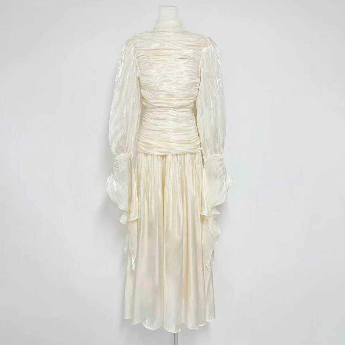 Ruched High Neck Evening Gown(MS221) - Image 7