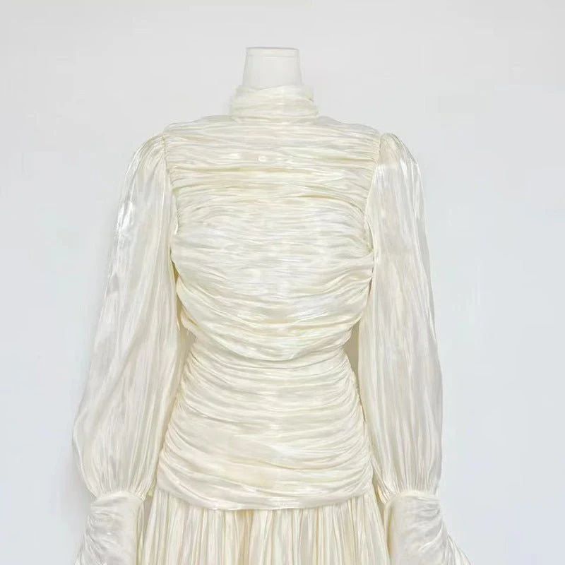 Ruched High Neck Evening Gown(MS221) - Image 9