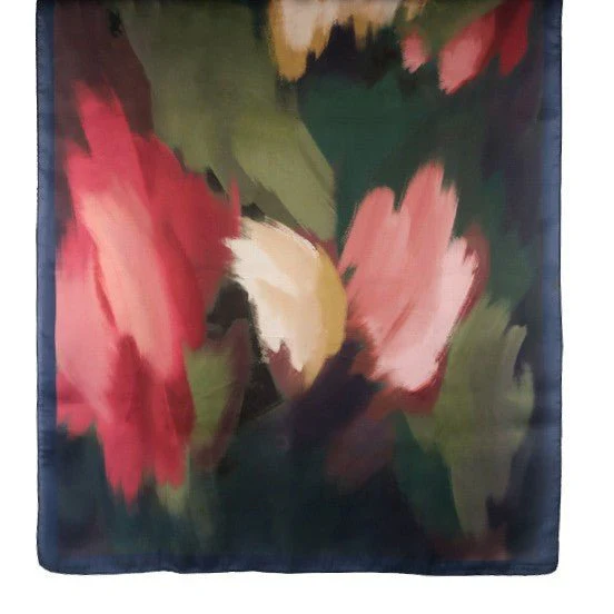 Satin Silk Printed Hijab Scarf | Printed Satin Hijab Scarf (MH217) - Image 4