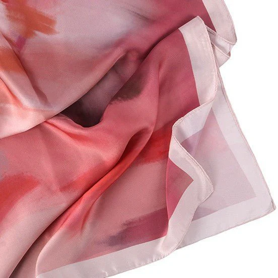Satin Silk Printed Hijab Scarf | Printed Satin Hijab Scarf (MH217) - Image 5