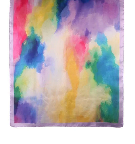Satin Silk Printed Hijab Scarf | Printed Satin Hijab Scarf (MH217) - Image 6