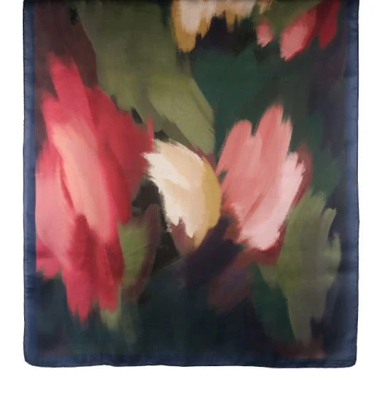 Satin Silk Printed Hijab Scarf | Printed Satin Hijab Scarf (MH217) - Image 7