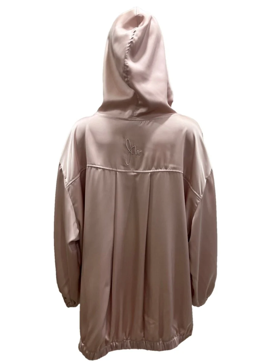 Satin Two-Piece Set with Hooded Top & Maxi Skirt(MS348) - Image 4