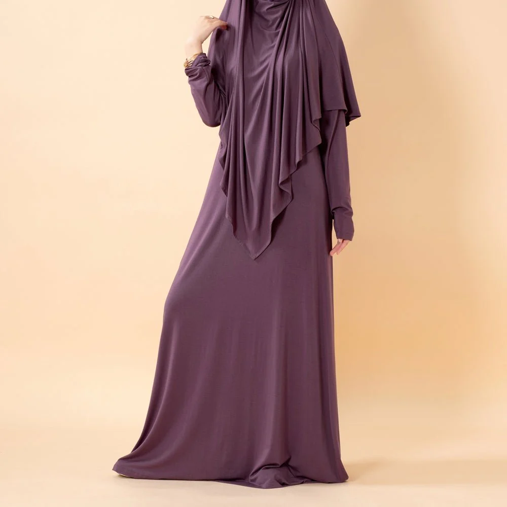 Serenity Veil Set | Premium Lenzing™ Modal Khimar & Dress Two-Piece Set (MK026) - Image 3