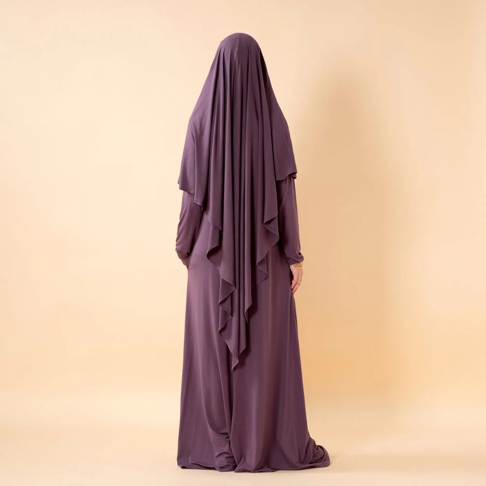Serenity Veil Set | Premium Lenzing™ Modal Khimar & Dress Two-Piece Set (MK026) - Image 5