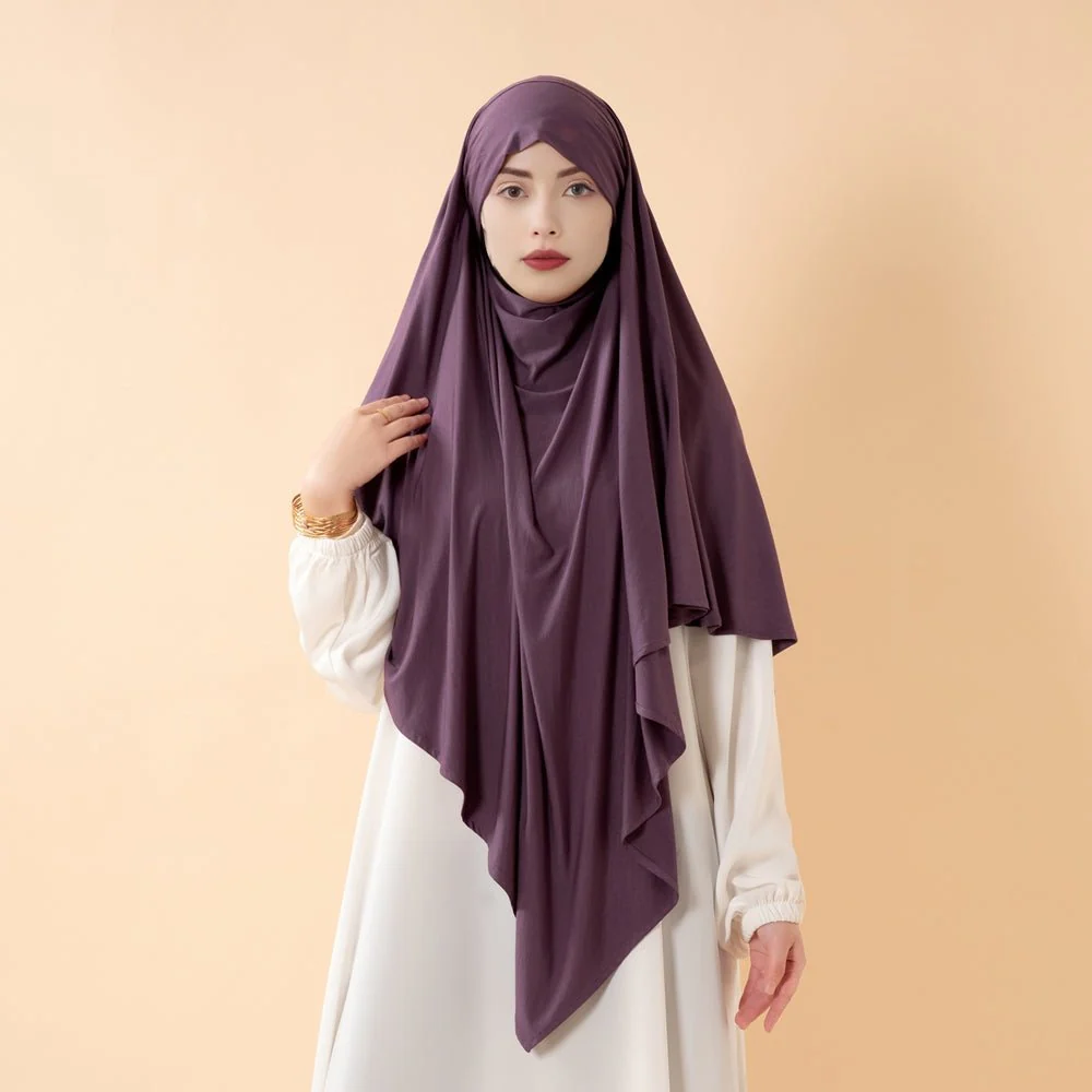 Serenity Veil Set | Premium Lenzing™ Modal Khimar & Dress Two-Piece Set (MK026) - Image 7