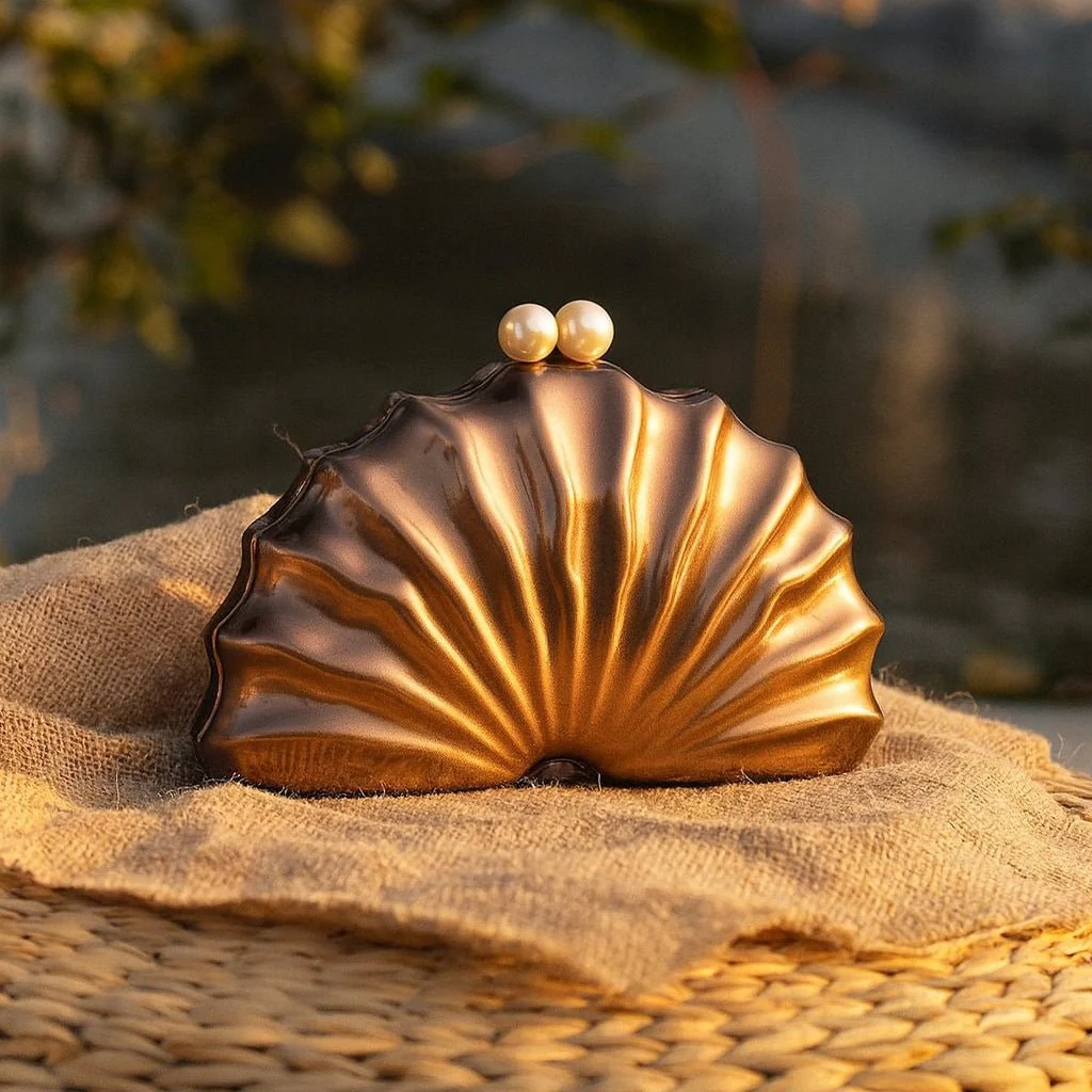 Shell Acrylic Clutch Evening Bag (MAC300) - Image 3