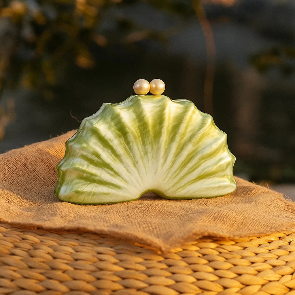 Shell Acrylic Clutch Evening Bag (MAC300) - Image 4