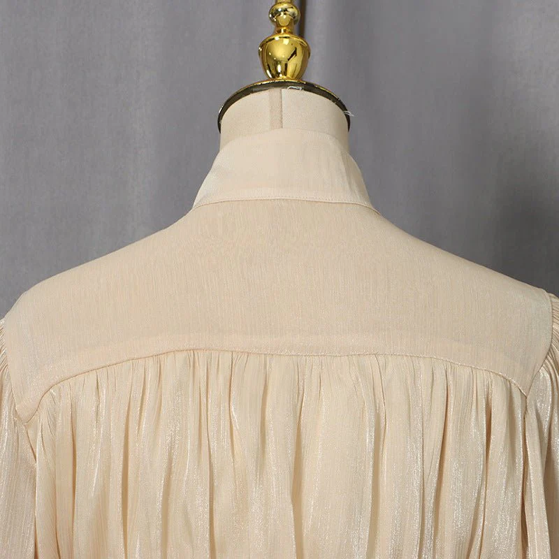 Shimmer Tiered Ruffle Dress with Pearl Buttons(MS322) - Image 12