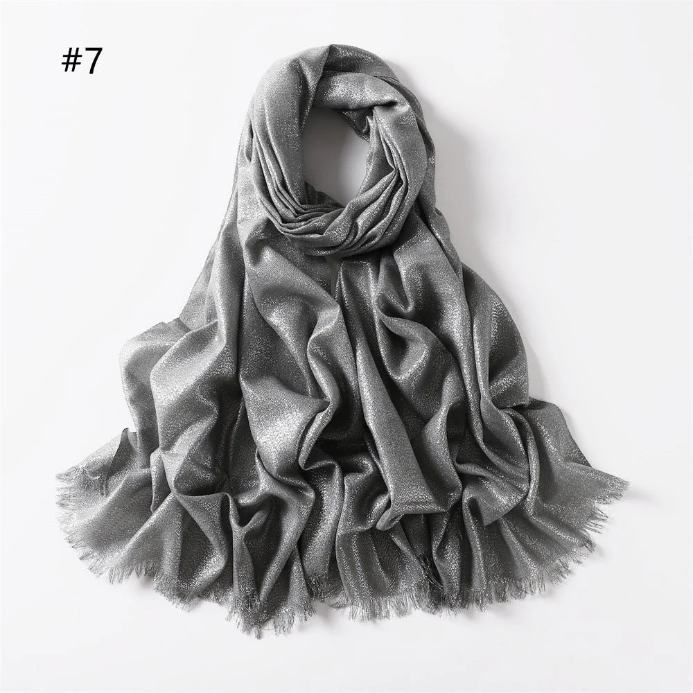 Shining Artificial Bright Silk Hijab (MH100) - Image 10
