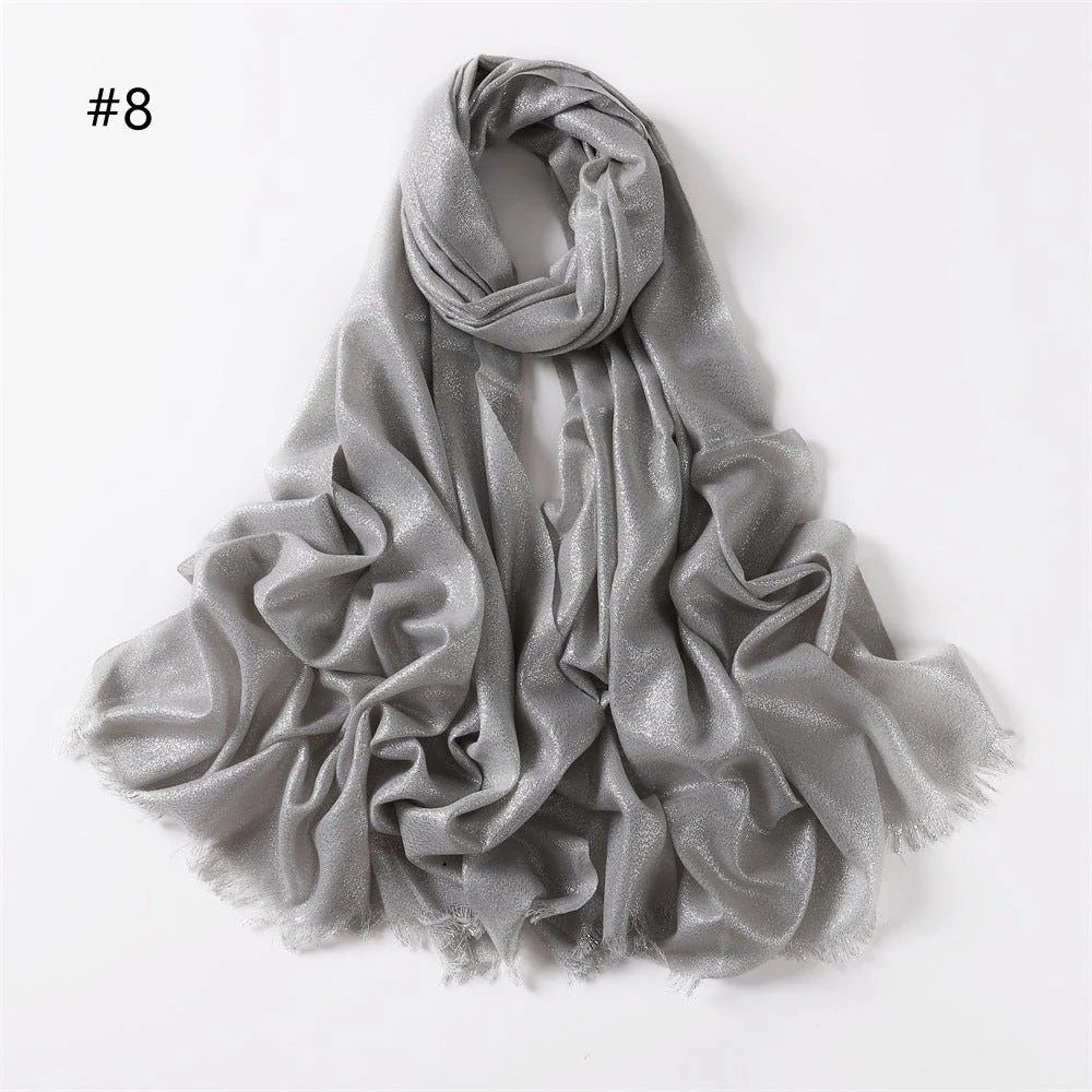 Shining Artificial Bright Silk Hijab (MH100) - Image 11