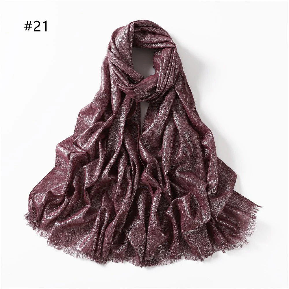 Shining Artificial Bright Silk Hijab (MH100) - Image 24