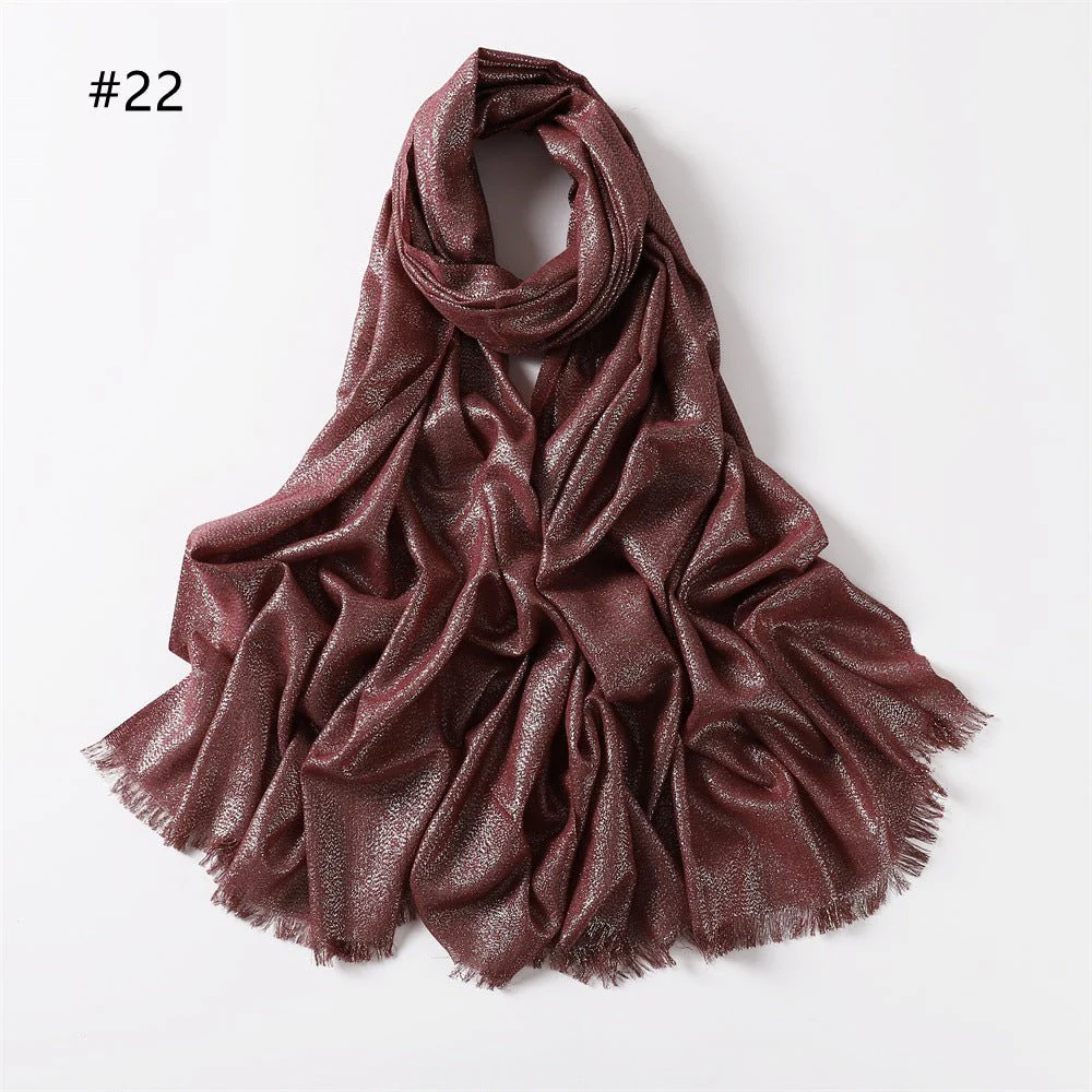 Shining Artificial Bright Silk Hijab (MH100) - Image 25