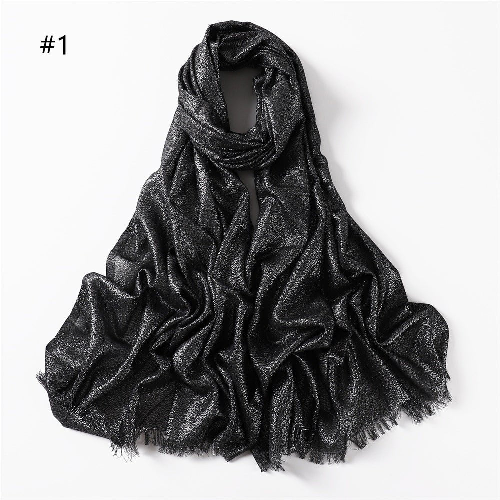 Shining Artificial Bright Silk Hijab (MH100) - Image 4