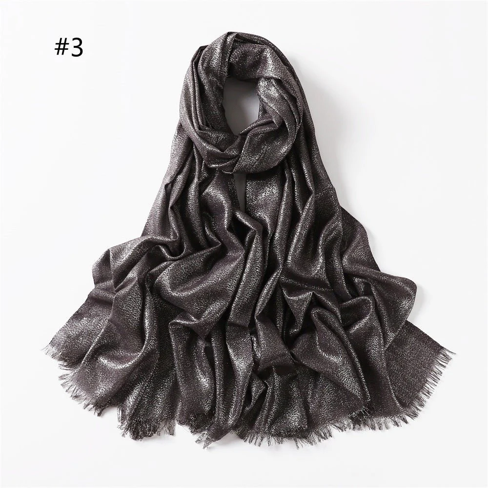 Shining Artificial Bright Silk Hijab (MH100) - Image 6