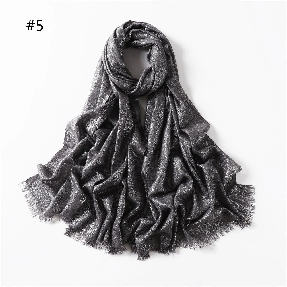 Shining Artificial Bright Silk Hijab (MH100) - Image 8