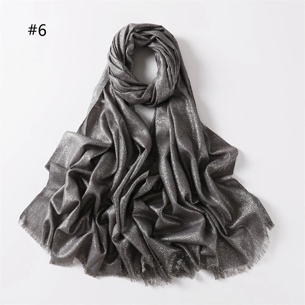 Shining Artificial Bright Silk Hijab (MH100) - Image 9