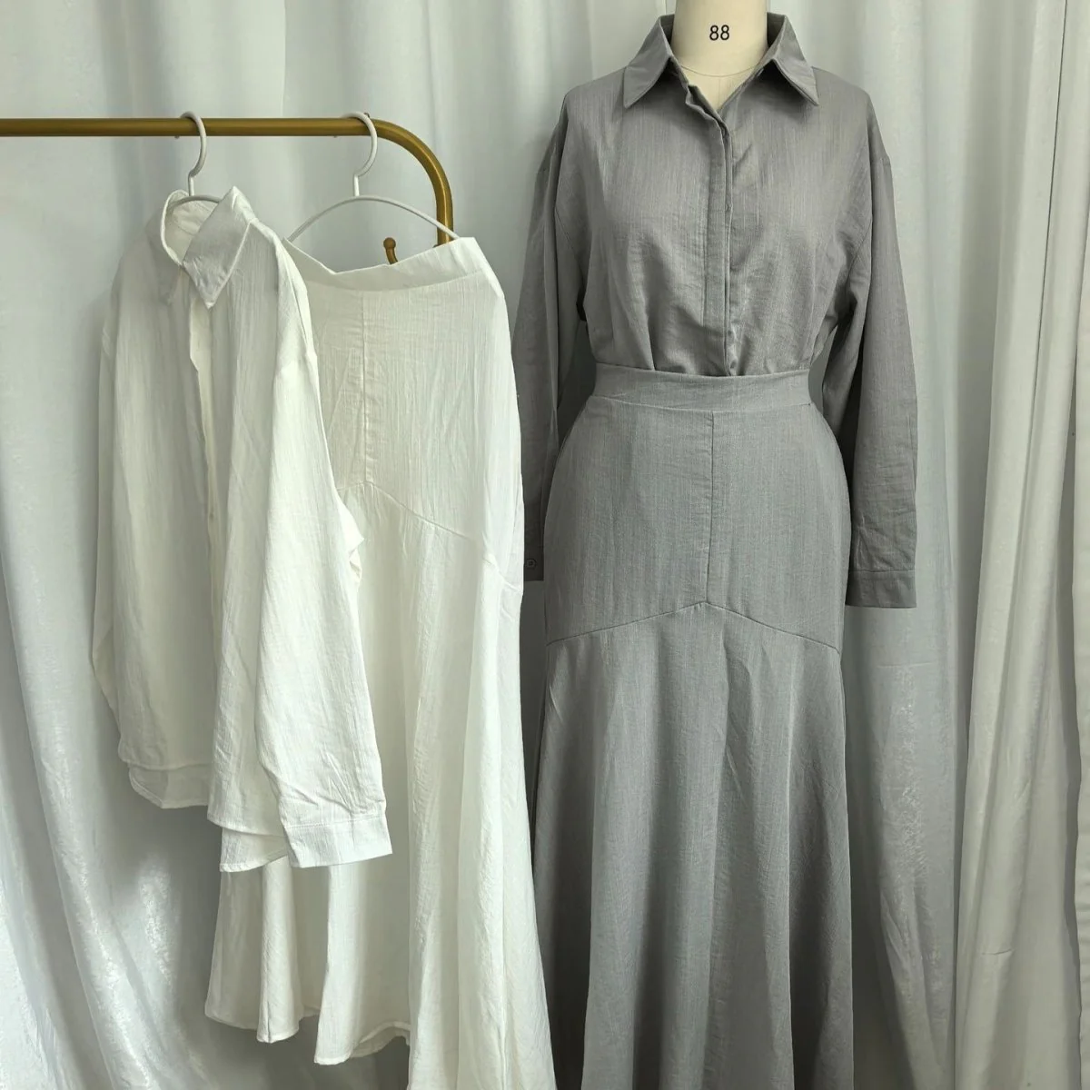 Shirt & Tiered Skirt Set(MS259) - Image 4