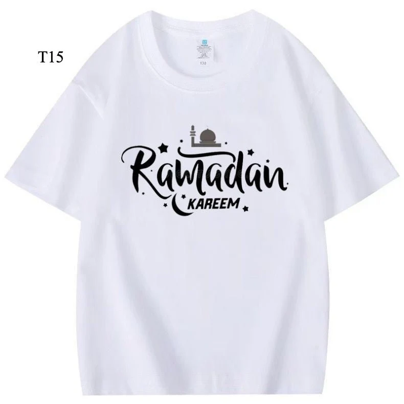 Customized Cotton Parent-Child T-Shirts – Ramadan & Keffiyeh Design for Kids and Adults (MTC001) - Image 17