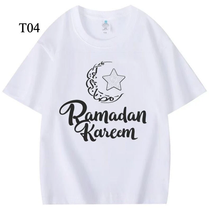 Customized Cotton Parent-Child T-Shirts – Ramadan & Keffiyeh Design for Kids and Adults (MTC001) - Image 6