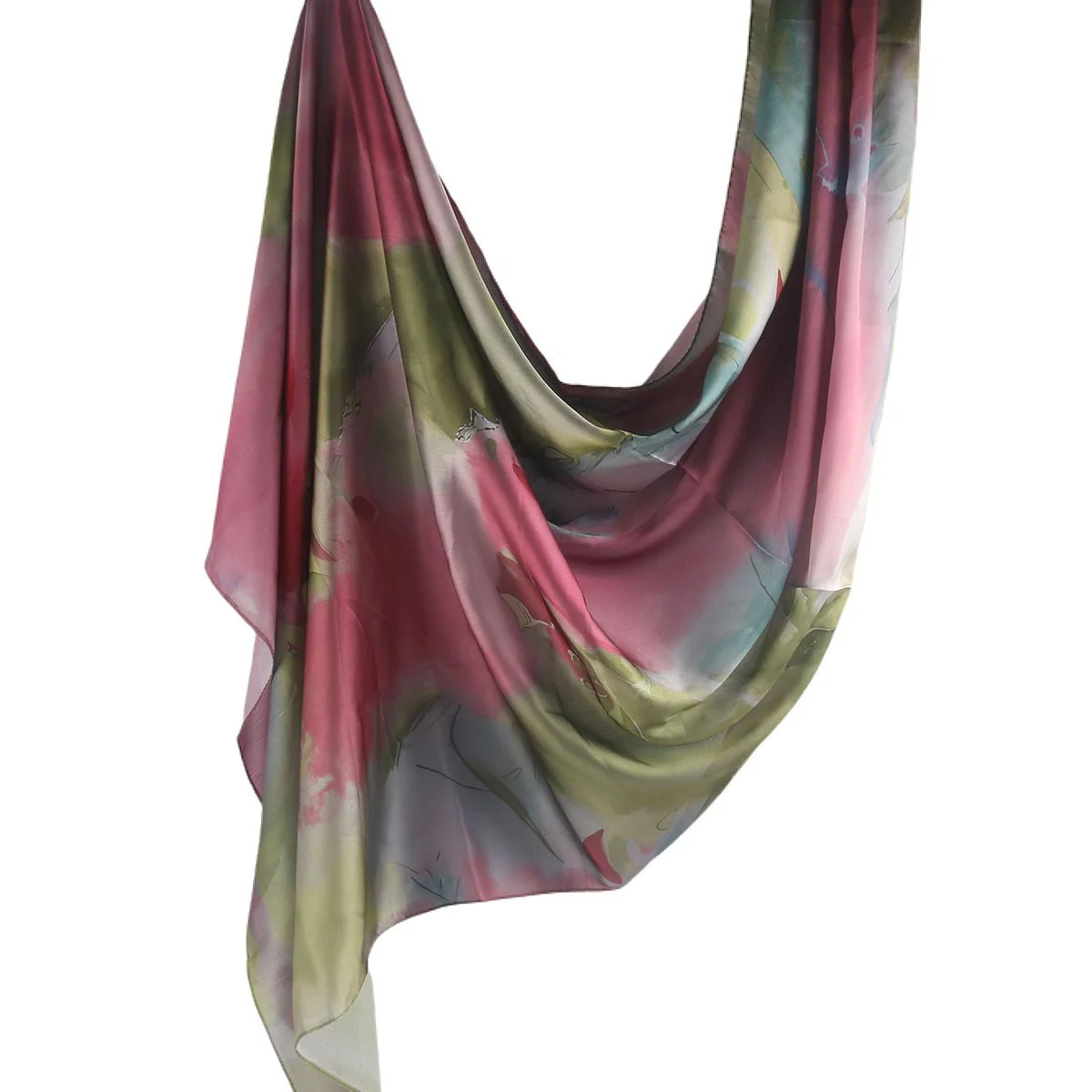 Silk Marble Print Hijab Scarf(MH209) - Image 40